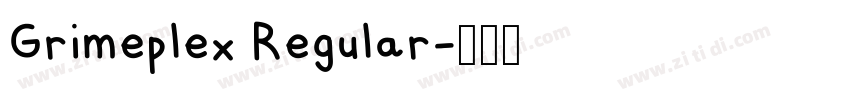Grimeplex Regular字体转换
